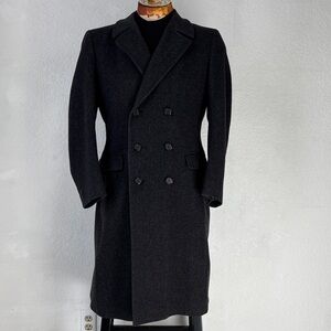 VTG Pierre Cardin Charcoal Double-Breasted Trench Coat